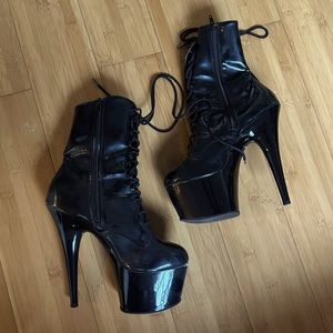 Black Pleaser Stiletto Heels